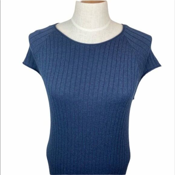 Southern Tide Tarah Flutter Skirt Sweater Navy Blue Short Sleeve Dress XL - Picture 6 of 9